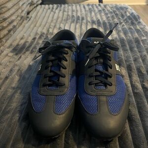 BOSS Men's Blue and Black Low-Top Sneakers
